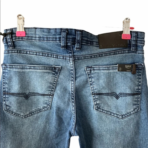 Mens Blue Skinny Jeans Size 16 BNWT Buffalo David Bitton - Picture 5 of 8